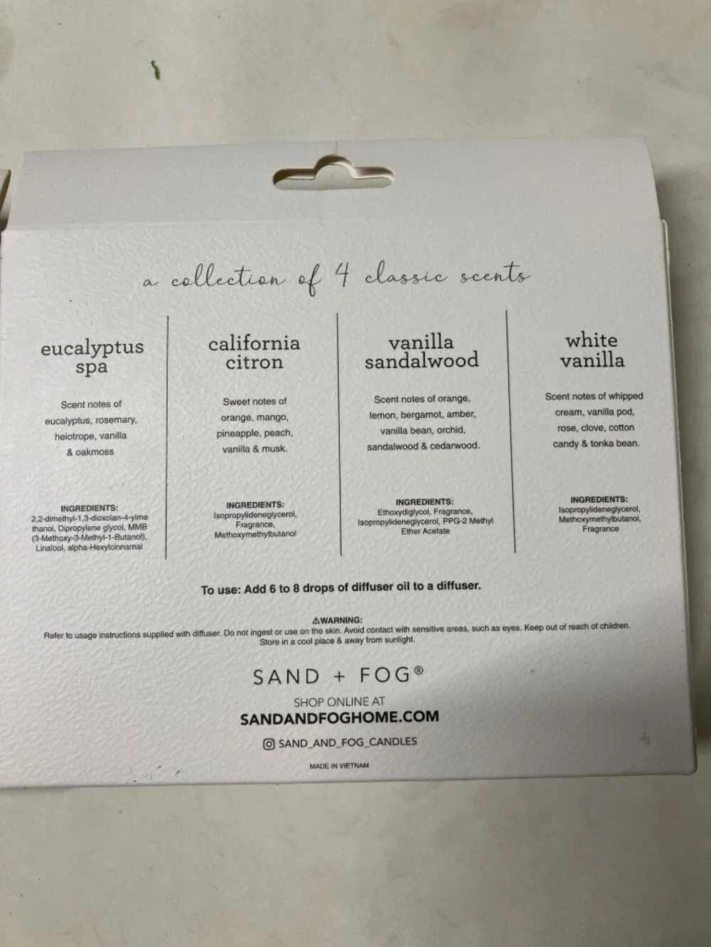 Sand + Paws Fragrance Diffuser Oils Set Brand New Unopened